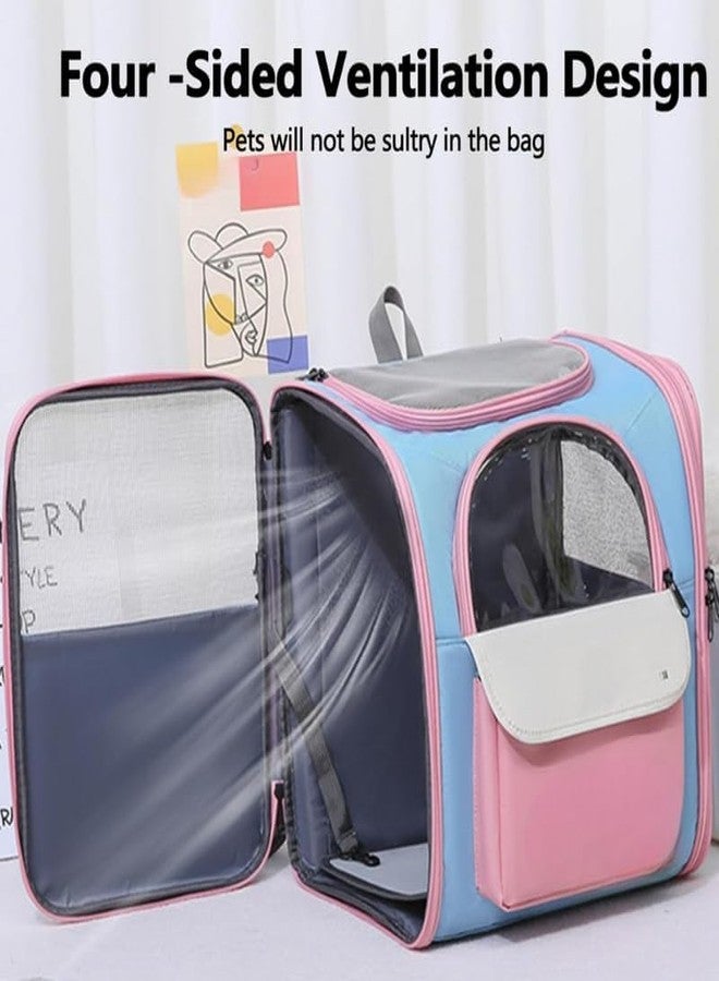 KittuPet Innovative Traveler Bubble Backpack Pet Carriers for Cats and Dogs (Blue-Pink) - Image 4